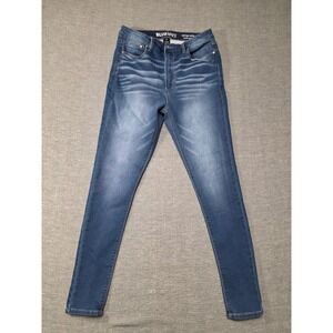 Blue Spice High Waist Skinny Jeans Women Size 11 Recycled Knit Blue Wash